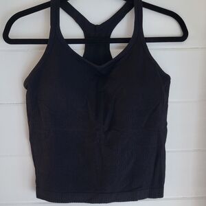 Ribbed-knit Built-in Bra Racerback Tank Size XL